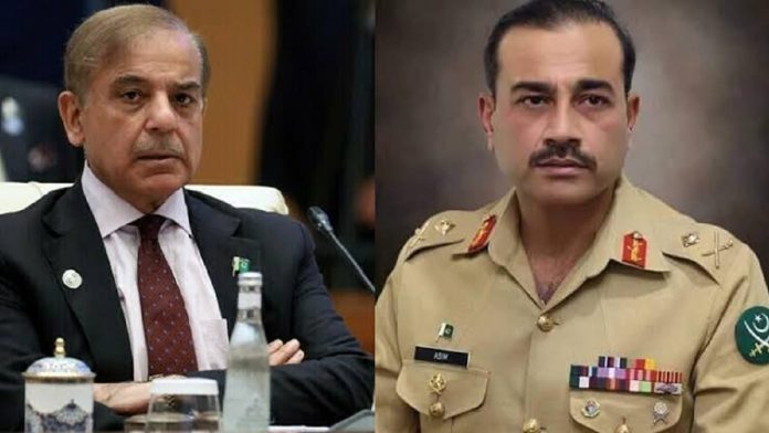 पाकिस्तानी प्रधानमंत्री शहबाज शरीब, पाकिस्तानी जनरल आसिम मुनीर