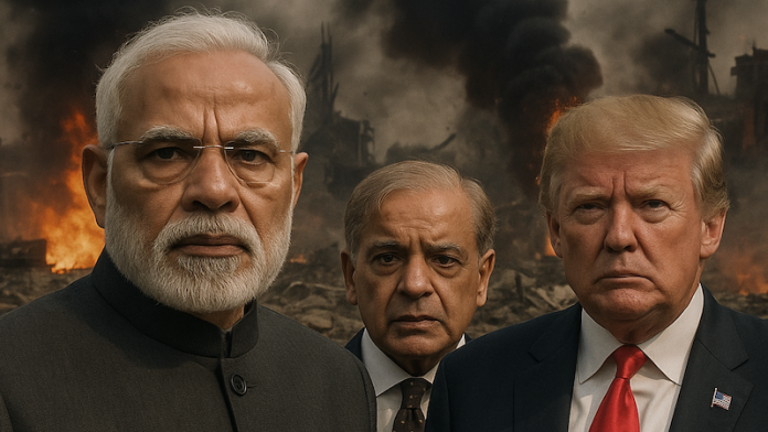 नरेंद्र मोदी, शाहबाज़ शरीफ, डोनाल्ड ट्रम्प