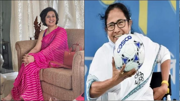 टीएमसी सांसद सागरिका घोष और पश्चिम बंगाल की सीएम ममता बनर्जी