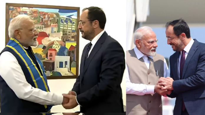 साइप्रस में पीएम मोदी का सम्मान