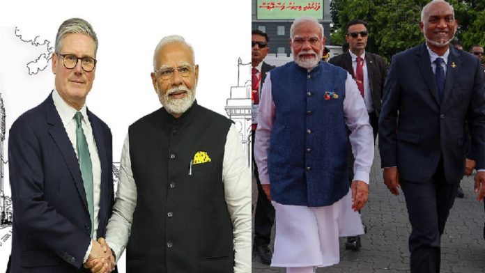 पीएम मोदी, किएर स्टार्मर और मोहम्मद मुइज्जू