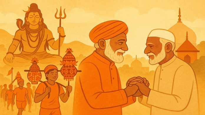 काँवड़ यात्रा और शांति समिति की बैठक की प्रतीकात्मक तस्वीर