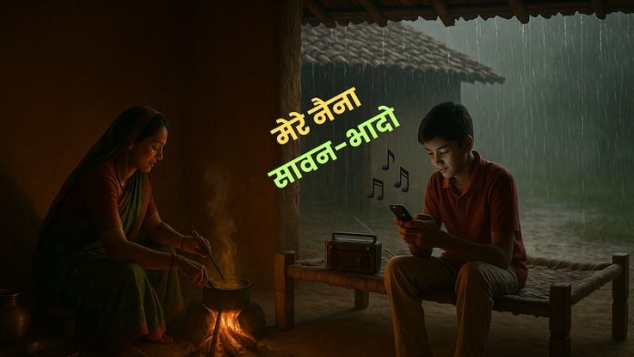 माँ, बेटा, बारिश, गाना