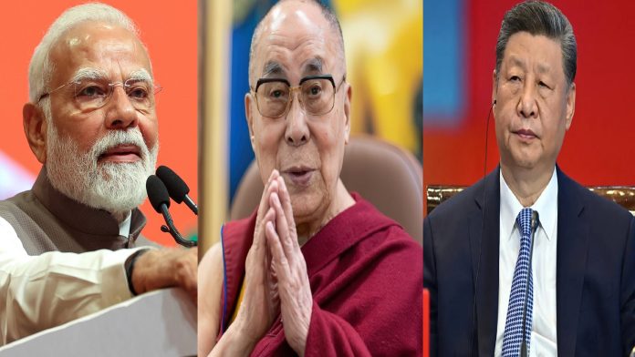 नरेंद्र मोदी, दलाई लामा, शी जिनपिंग