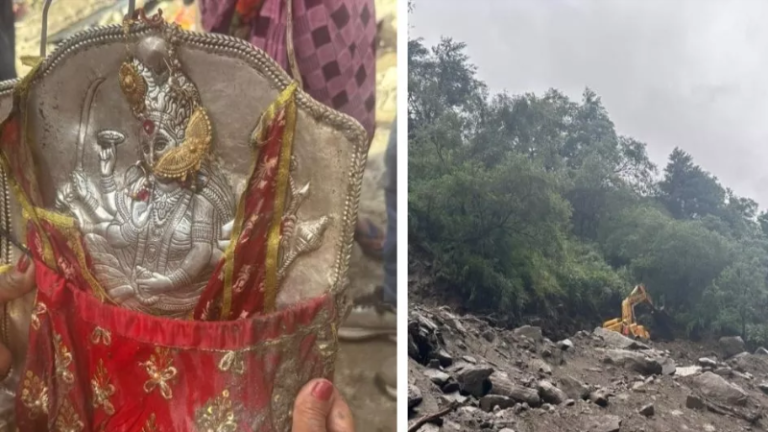 न माथ से बिंदी हटी, न हिली कटार: धराली में मलबे से निकली 400 साल पुरानी राजराजेश्वरी माता की प्रतिमा देख ग्रामीण हैरान, बताया- 2 अग्निकांड भी नहीं पहुँचा पाए थे मूर्ति को नुकसान