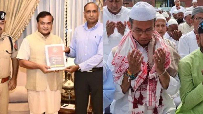 असम के मुख्यमंत्री हिमंता बिसवा सरमा, असम कॉन्ग्रेस अध्यक्ष और सांसद गौरव गोगोई