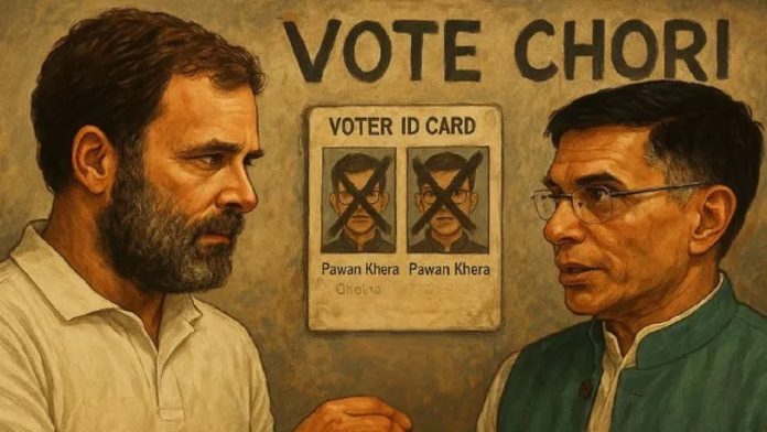 पवन खेड़ा के दो वोटर आईडी ने वोट चोरी के मुद्दे पर कॉन्ग्रेसी पाखंड की खोली पोल