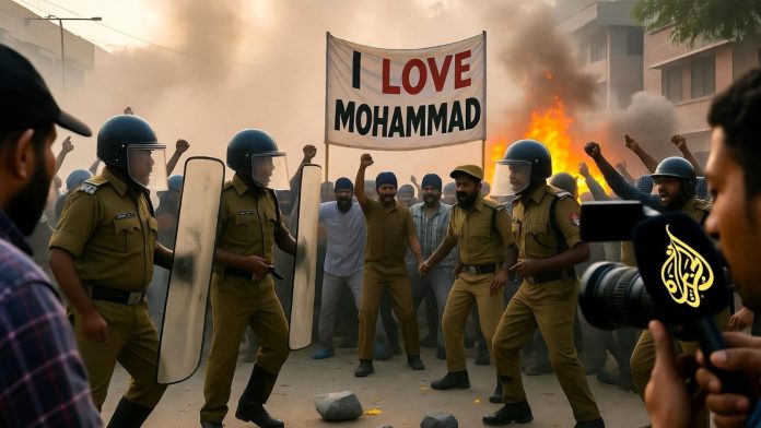 'I Love Muhammad' को लेकर भारत के कई शहरों में हिंसक प्रदर्शन हुए हैं