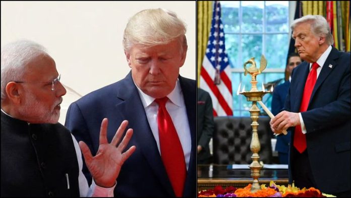 ट्रंप पीएम मोदी दिवाली शुभकामनाएँ