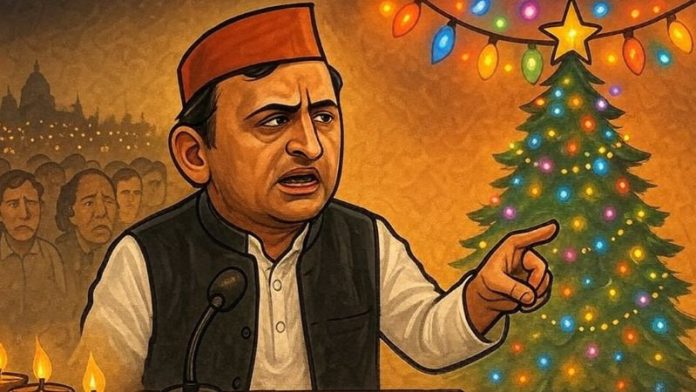 अखिलेश यादव क्रिसमस दीपोत्सव