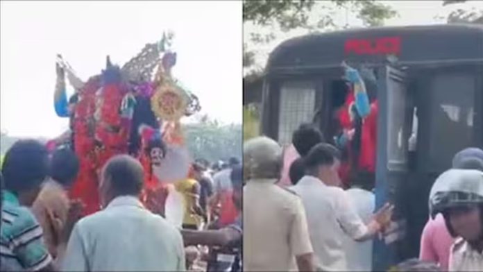 बंगाल में तोड़ी गई माँ काली की प्रतिमा