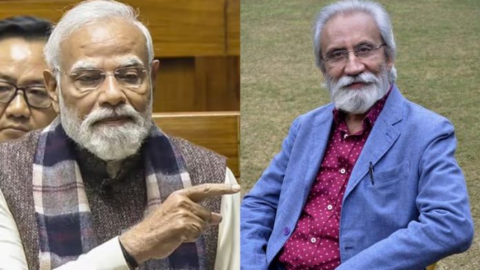 प्रधानमंत्री मोदी और इतिहासकार एस इरफान हबीब