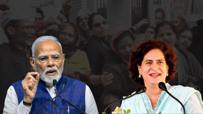 'मोदी तेरी कब्र खुदेगी' के नारों पर प्रियंका गाँधी की चुप्पी
