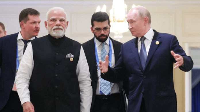 नरेंद्र मोदी और रुसी राष्ट्रपति पुतिन