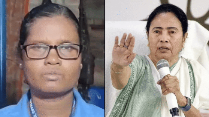 बिमली टुडू हंसदा (बाएँ) और ममता बनर्जी (दाएँ)