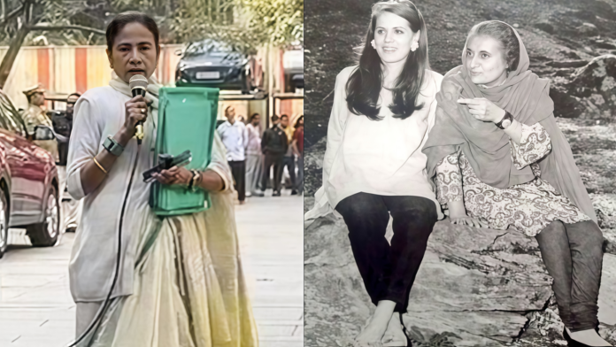 ममता बनर्जी, इंदिरा गाँधी, सोनिया गाँधी