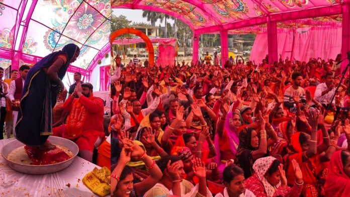 सनातन में वापसी करने वालों के BJP नेता प्रबल ने पखारे पैर
