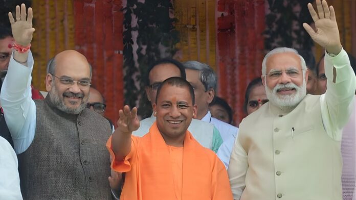 गृह मंत्री शाह, CM योगी और PM मोदी