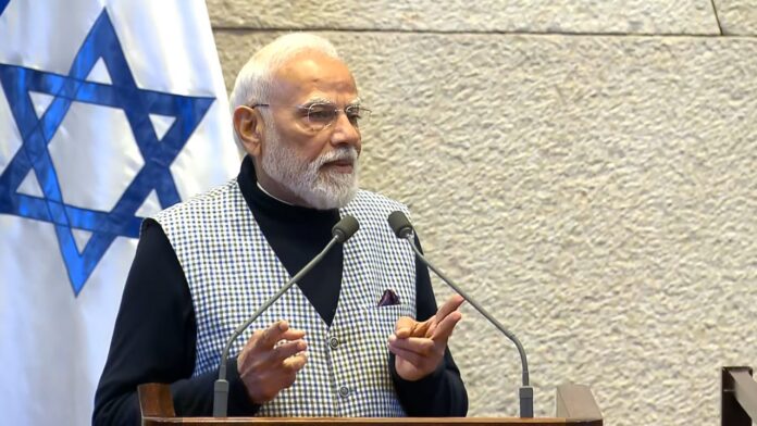 इजरायल की संसद में पीएम मोदी