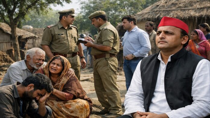 भदोही में दलित चौकीदार को यादव दबंगों ने जिंदा फूँक दिया, कहाँ हैं PDA की रट लगाने वाले अखिलेश यादव?