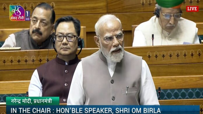 पीएम मोदी, लोकसभा में