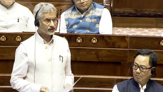 राज्यसभा में विदेश मंत्री जयशंकर