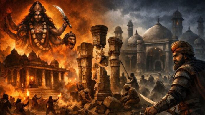 भद्रकाली का मंदिर तोड़कर बनाई गई मस्जिद