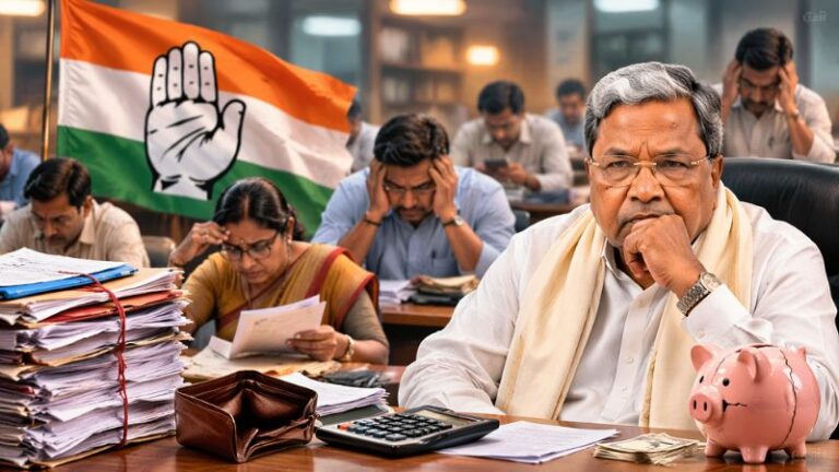 सरकारी कर्मचारियों को नहीं मिल रहा वेतन, फ्री स्कीम्स में ₹6000 करोड़ का आवंटन: समझें- कॉन्ग्रेस सरकार की ‘रेवड़ियों’ से कैसे बैठा कर्नाटक के खजाने का भट्ठा