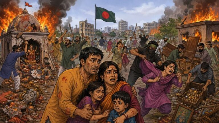 100 हत्याएँ, 28 रेप, 95 मंदिरों में तोड़फोड़ और ईशनिंदा… बांग्लादेश में हिंदू अल्पसंख्यकों पर नहीं थम रहा जुल्म: 2026 के शुरुआती 4 महीनों में 505 वारदातें, HRCBM रिपोर्ट में खुलासा