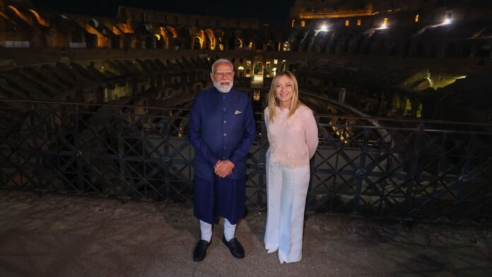 PM मोदी और जॉर्जिया मेलोनी (फोटो साभार: X/@NarendraModi)