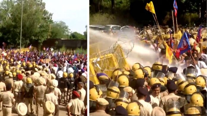 पंजाब कर्मचारी विरोध मार्च