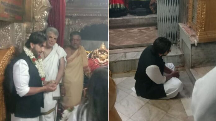 चामुंडेश्वरी मंदिर पहुँचे रणवीर सिंह, पूजा के बाद माँगी बिना शर्त माफी