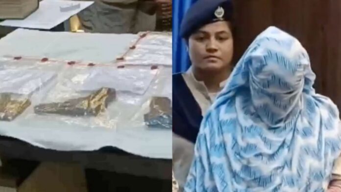 बंगाल में हथियारों के साथ महिला गिरफ्तार (फोटो साभार: ANI)
