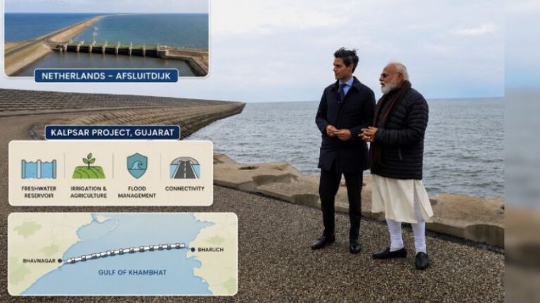 नीदरलैंड में PM मोदी ने देखा समुद्र पर बना 32KM लंबा बांध: जानिए गुजरात के ₹90 हजार करोड़ के Kalpasar Project से कैसे है इसका कनेक्शन?