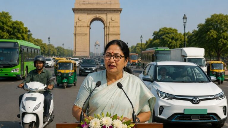 ₹3000000 तक के इलेक्ट्रिक वाहनों को रजिस्ट्रेशन में छूट, पुरानी गाड़ियों की स्क्रैपिंग पर ₹1 लाख तक का प्रोत्साहन: जानिए नई EV पॉलिसी से रेखा सरकार कैसे लगाएगी वायु प्रदूषण पर लगाम