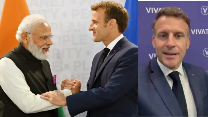 इमैनुएल मैक्रों पीएम मोदी