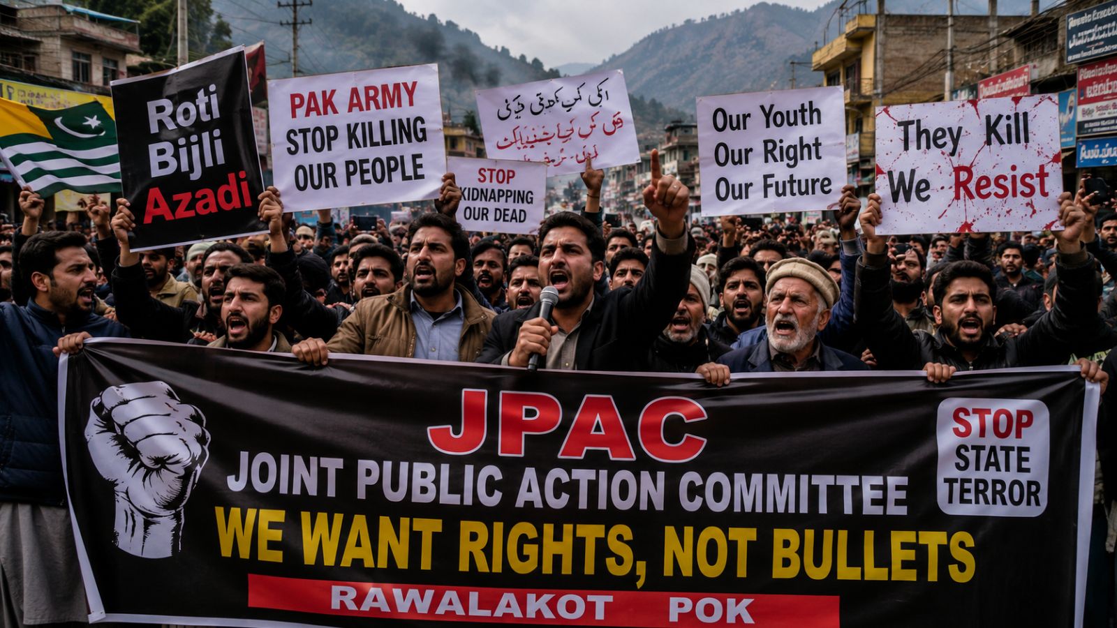 पीओके में उबाल: सेना की कार्रवाई पर उठे सवाल, सड़कों पर उतरी बड़ी संख्या में भीड़… पीओके में उबाल: सेना की कार्रवाई पर उठे सवाल, सड़कों पर उतरी बड़ी संख्या में भीड़…