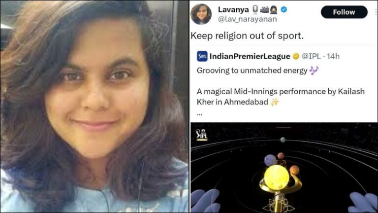 अरे लावण्या नारायण… तुर्की-पाक खिलाड़ी खेल में मजहब लाएँ तो ‘माशाल्लाह’ और IPL में शिव तांडव गूँजे तो पेट में चुभन? बंद करो ये ‘Keep Religion Out of Sport’ का पाखंड