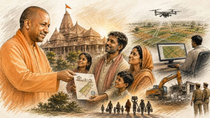 जो हिंदू दशकों तक करते रहे इंतजार, उन्हें योगी सरकार दे रही जमीन का अधिकार (प्रतीकात्मक चित्र: AI)
