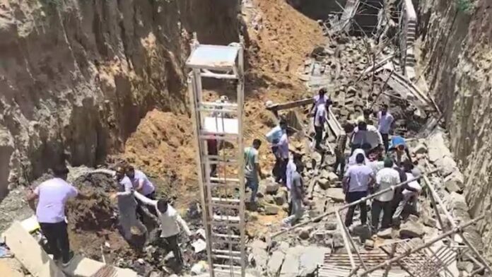 जयपुर निर्माणाधीन इमारत दीवार मौत मजदूर