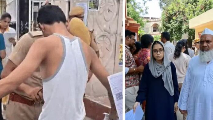 NEET एग्जाम लावा बुर्का