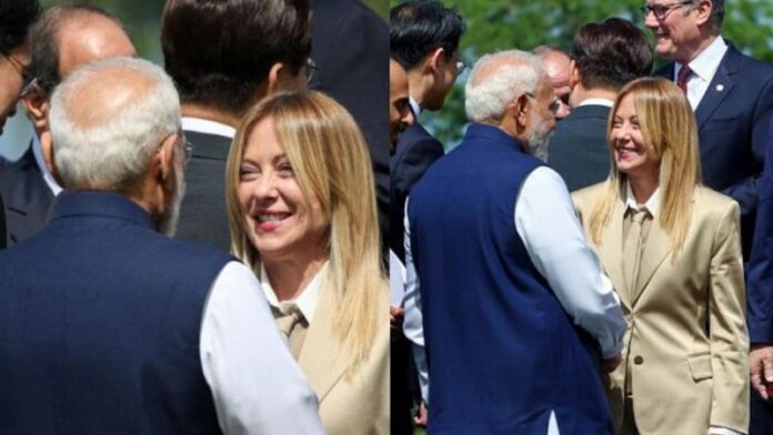 फ्रांस G-7 समिट पीएम मोदी इटली पीएम मेलोनी