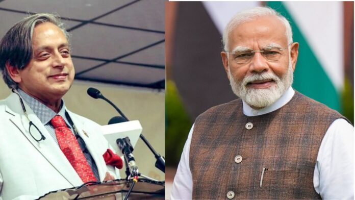 शशि थरूर और पीएम मोदी