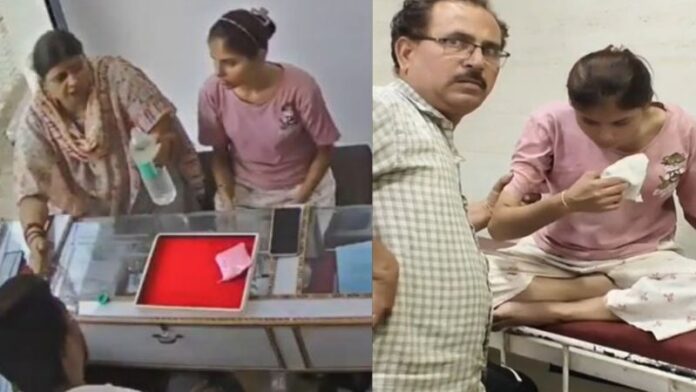 यूपी हापुड़ हालत गंभीर तेजाब पानी युवती