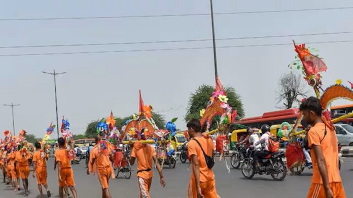गाजियाबाद कांवड़ मार्ग दुकान