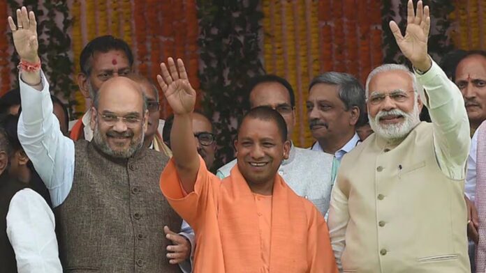 गृह मंत्री शाह, CM योगी और PM मोदी