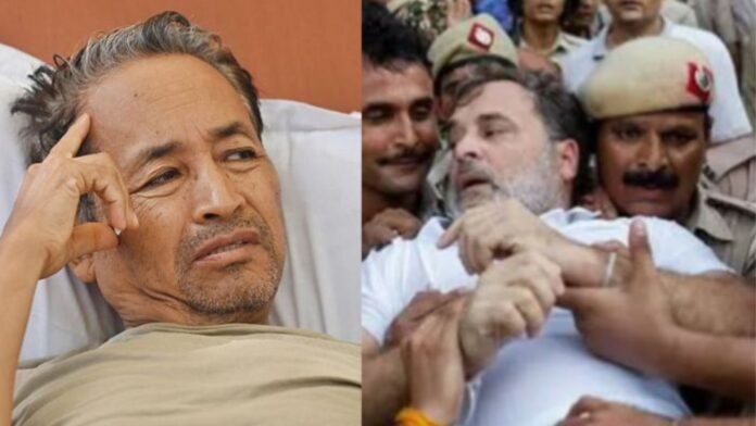 सोनम वांगचुक (बाएँ) और राहुल गाँधी (दाएँ)
